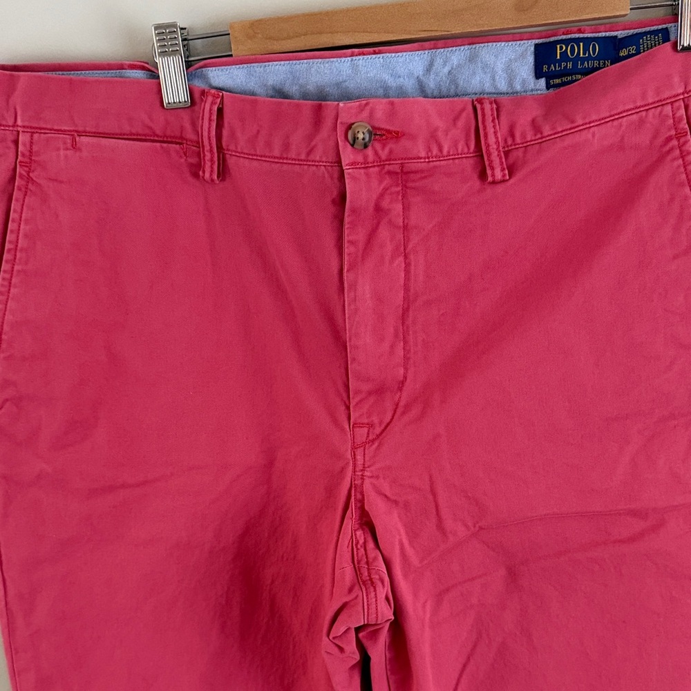 Ralph Lauren Stretch Straight Fit Pants in Pink (Salmon)